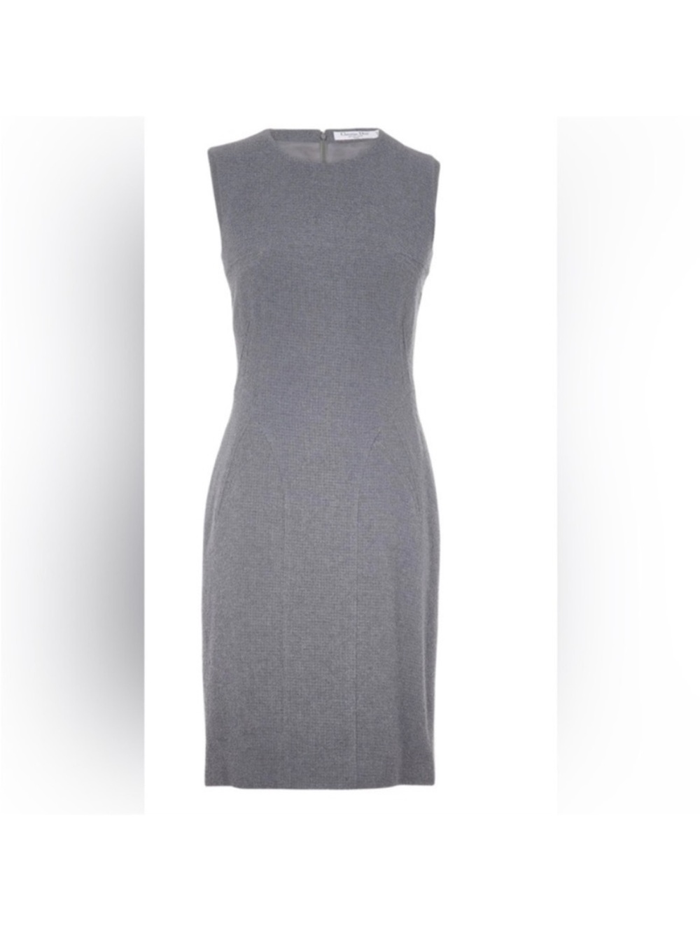 🎩⭐️Dior Sleeveless Grey Midi Sheath Dress